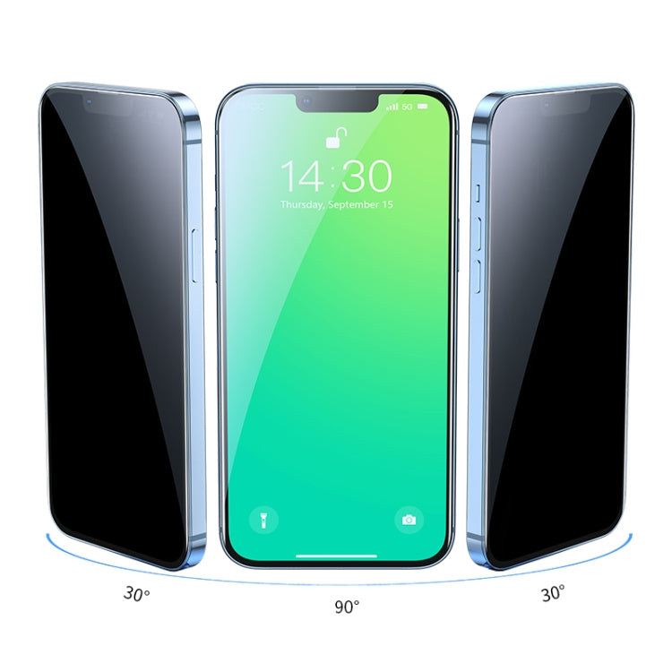 For iPhone 14 / 13 / 13 Pro hoco A12 Pro Nano 3D Full Screen Edges Protection Privacy Tempered Glass Film