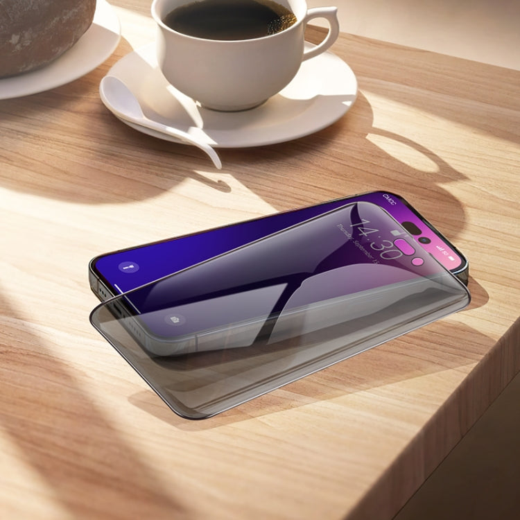 For iPhone 14 Pro Max hoco A12 Pro Nano 3D Full Screen Edges Protection Privacy Tempered Glass Film
