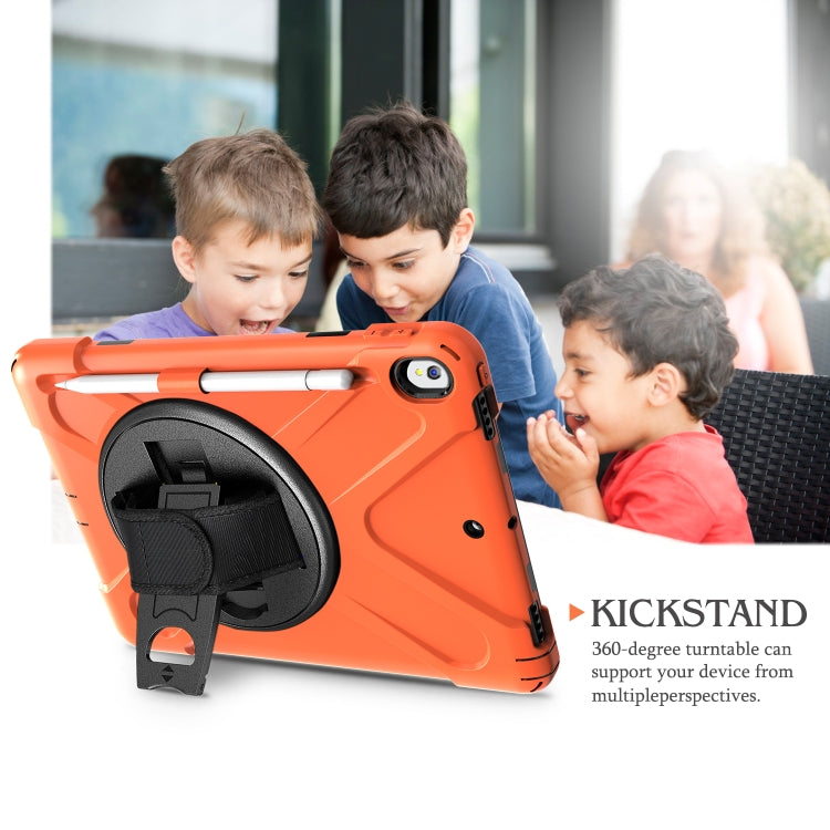 For iPad Pro 10.5 360 Degree Rotation Silicone Protective Cover with Holder & Hand Strap & Long Strap & Pencil Slot