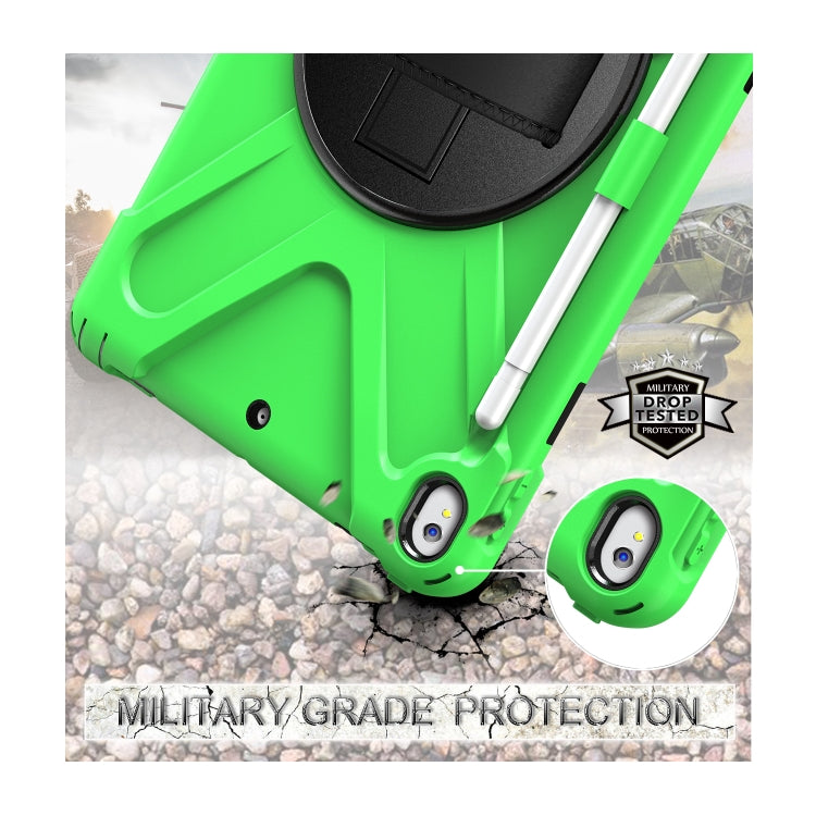 For iPad Pro 10.5 360 Degree Rotation Silicone Protective Cover with Holder & Hand Strap & Long Strap & Pencil Slot