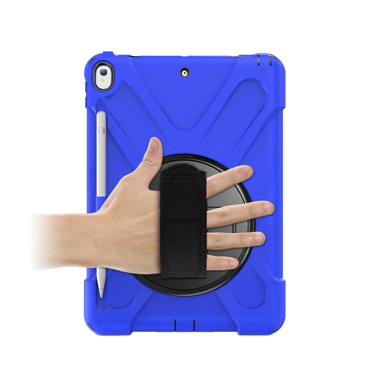 For iPad Pro 10.5 360 Degree Rotation Silicone Protective Cover with Holder & Hand Strap & Long Strap & Pencil Slot