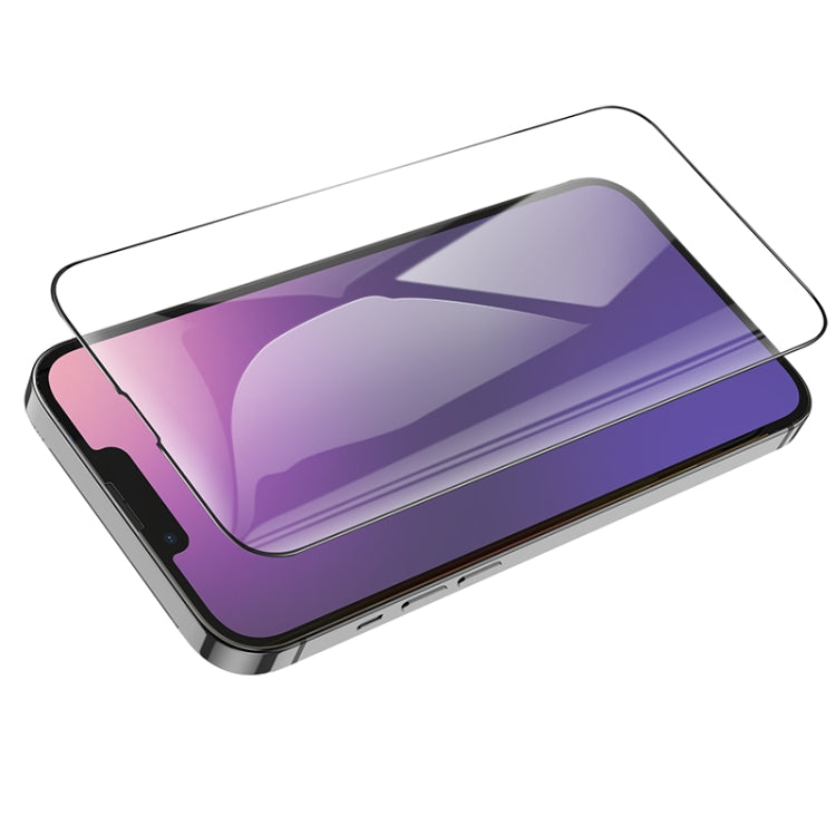 For iPhone 14 Plus / 13 Pro Max hoco A33 Easy Stick Box Full Screen HD Tempered Film