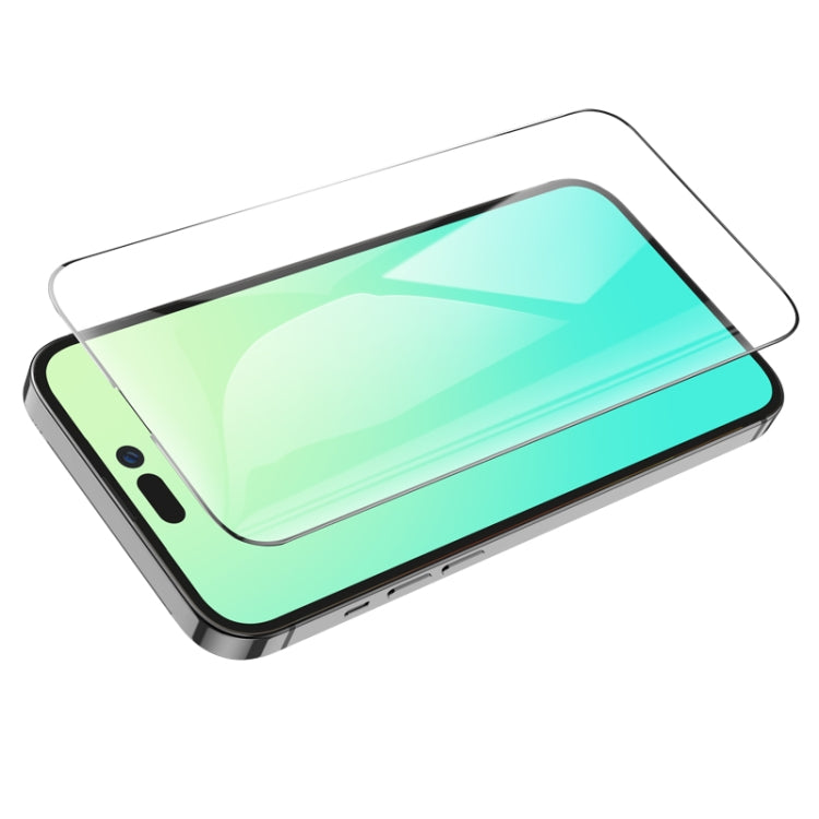 For iPhone 14 Pro hoco A33 Easy Stick Box Full Screen HD Tempered Film