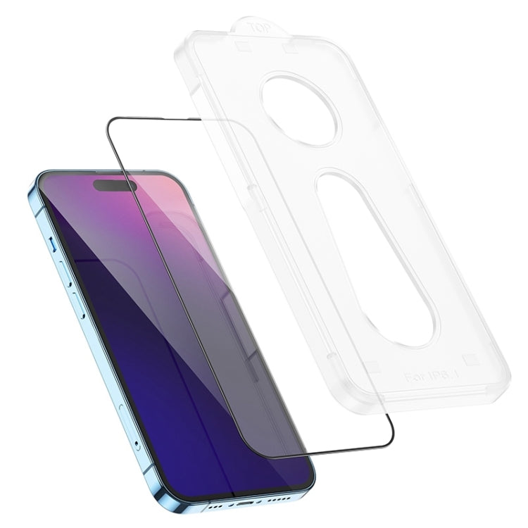 For iPhone 14 Pro Max hoco A33 Easy Stick Box Full Screen HD Tempered Film