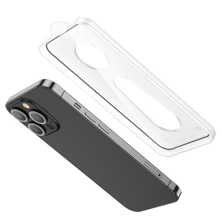 For iPhone 14 Pro Max hoco A33 Easy Stick Box Full Screen HD Tempered Film