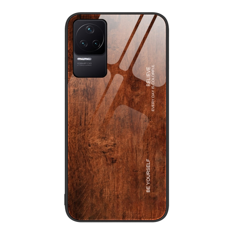 For Xiaomi Redmi K50 Pro Wood Grain Glass Protective Case