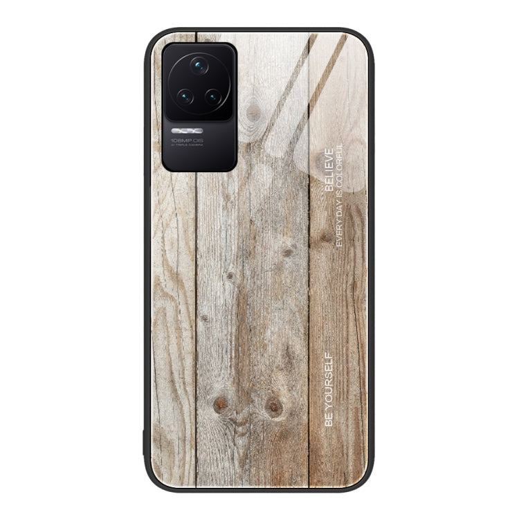 For Xiaomi Redmi K50 Pro Wood Grain Glass Protective Case