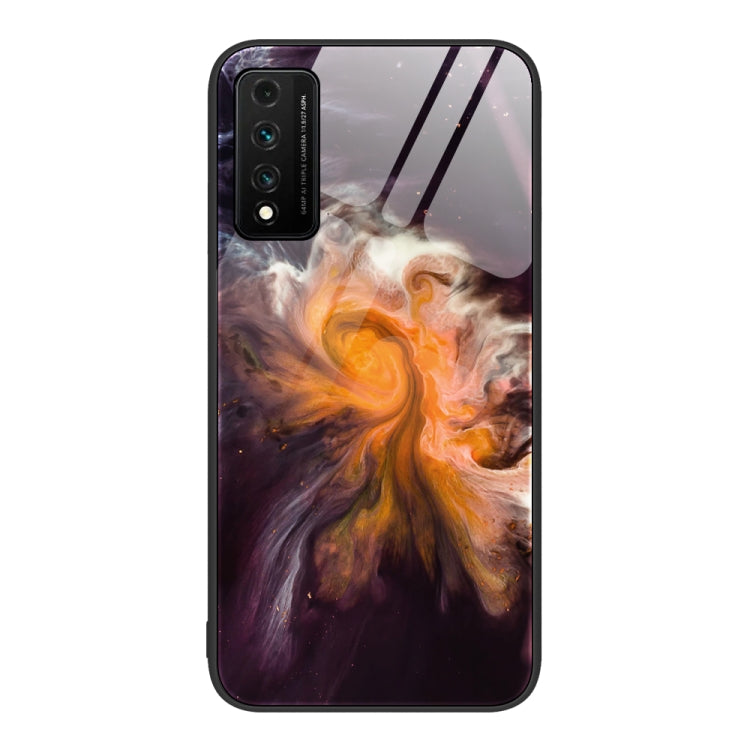 For Huawei Nzone S7 Pro 5G Marble Pattern Glass Protective Phone Case