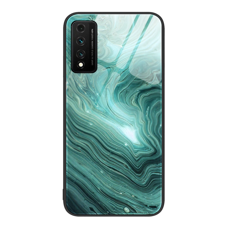 For Huawei Nzone S7 Pro 5G Marble Pattern Glass Protective Phone Case