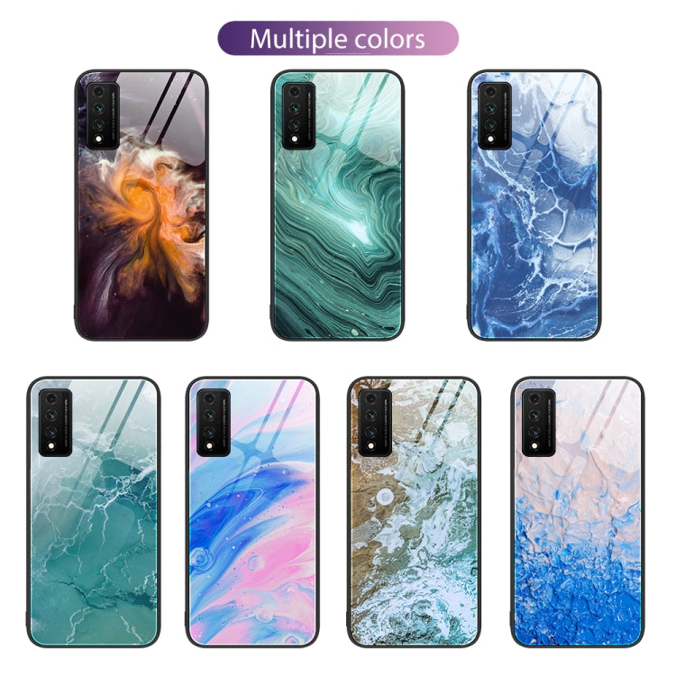 For Huawei Nzone S7 Pro 5G Marble Pattern Glass Protective Phone Case