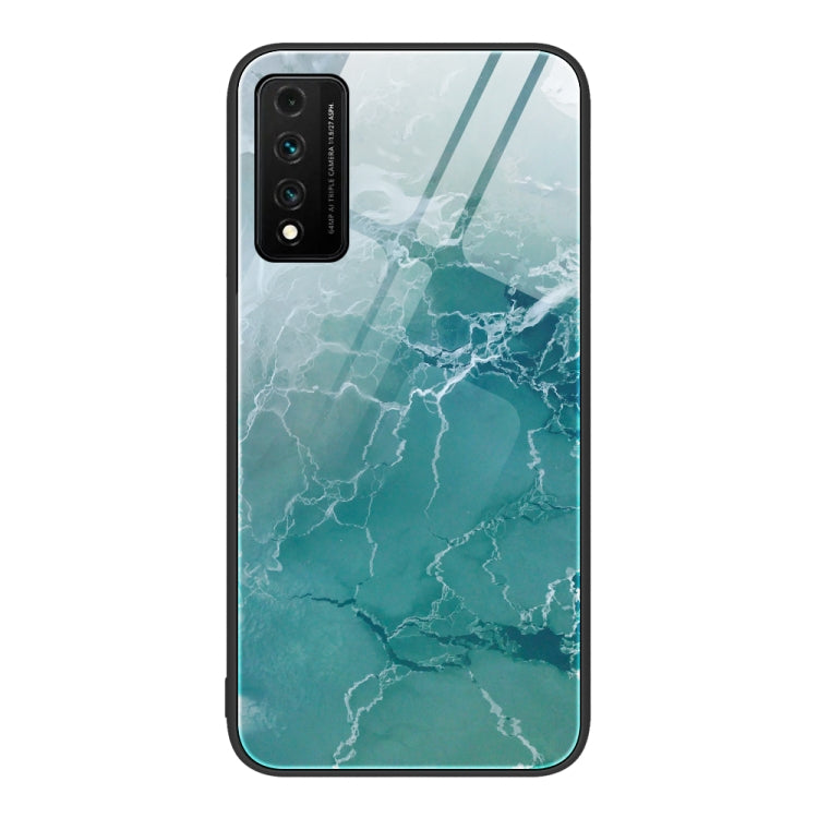 For Huawei Nzone S7 Pro 5G Marble Pattern Glass Protective Phone Case