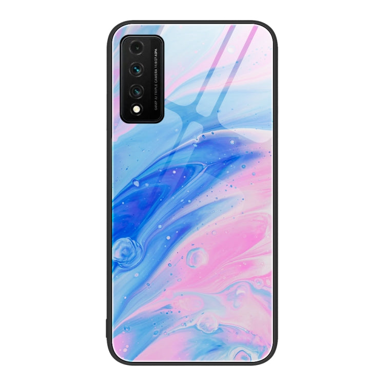 For Huawei Nzone S7 Pro 5G Marble Pattern Glass Protective Phone Case