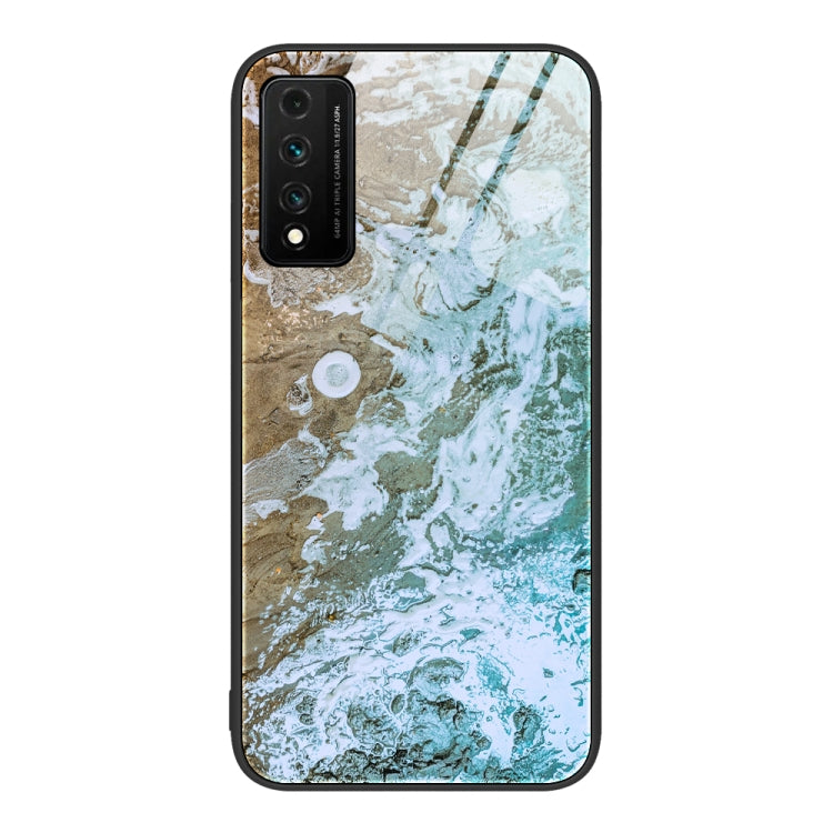 For Huawei Nzone S7 Pro 5G Marble Pattern Glass Protective Phone Case
