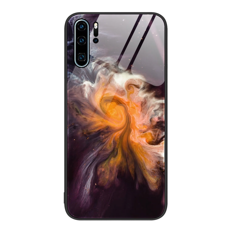 For Huawei P30 Pro Marble Pattern Glass Protective Phone Case