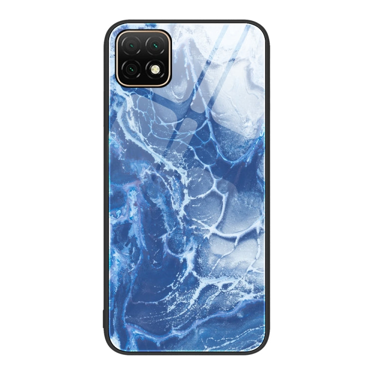 For Huawei Enjoy 20 5G Marble Pattern Glass Protective Phone Case