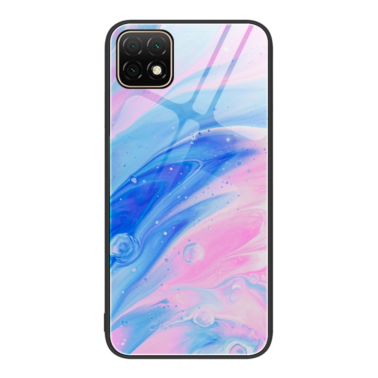 For Huawei Enjoy 20 5G Marble Pattern Glass Protective Phone Case
