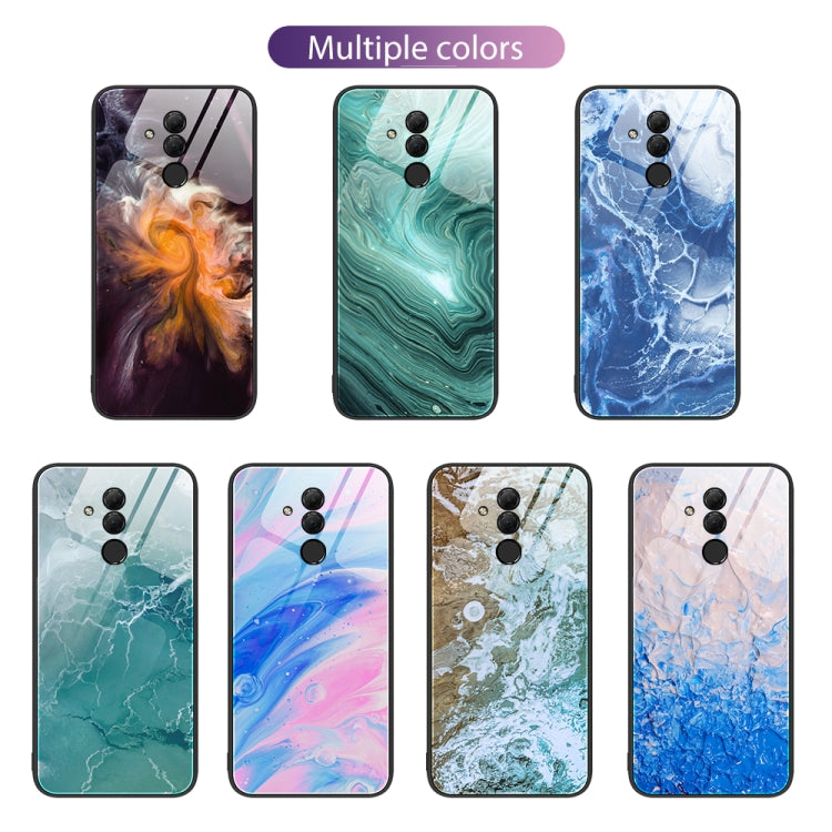 For Huawei Maimang 7 Marble Pattern Glass Protective Phone Case