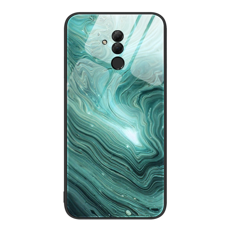 For Huawei Maimang 7 Marble Pattern Glass Protective Phone Case
