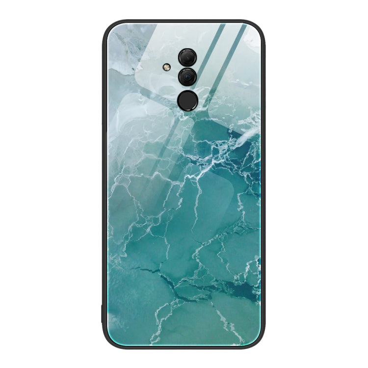 For Huawei Maimang 7 Marble Pattern Glass Protective Phone Case