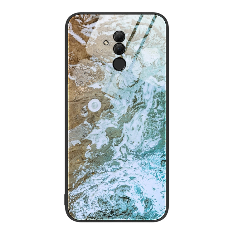 For Huawei Maimang 7 Marble Pattern Glass Protective Phone Case
