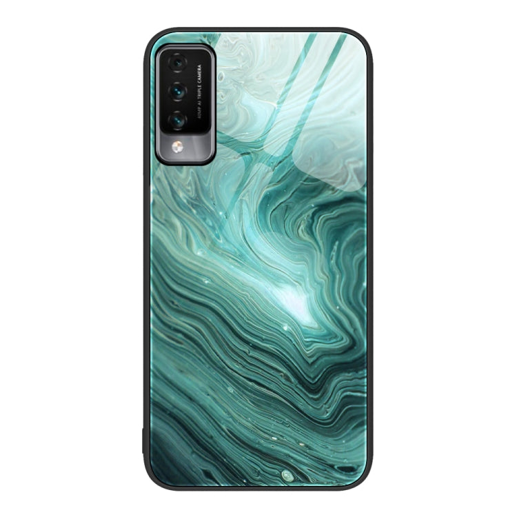 For Huawei Maimang 10 Marble Pattern Glass Protective Phone Case