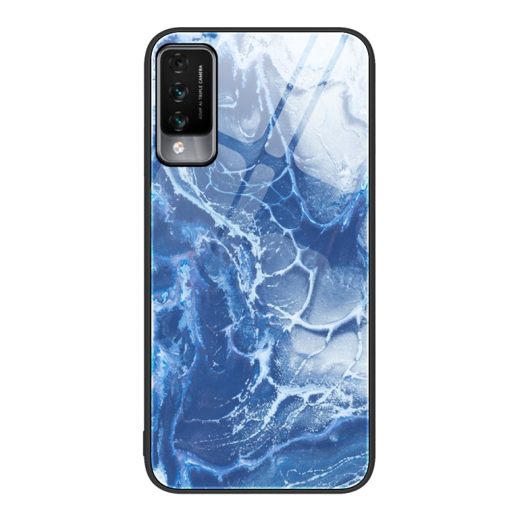 For Huawei Maimang 10 Marble Pattern Glass Protective Phone Case