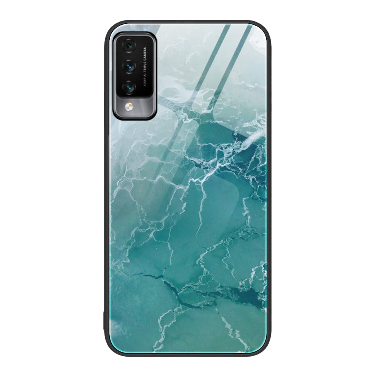 For Huawei Maimang 10 Marble Pattern Glass Protective Phone Case