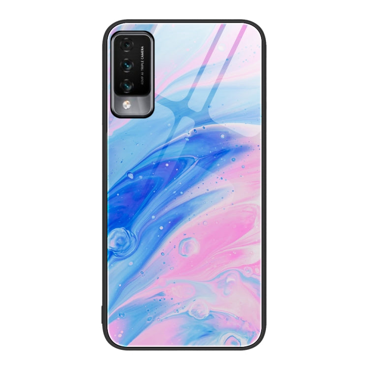 For Huawei Maimang 10 Marble Pattern Glass Protective Phone Case