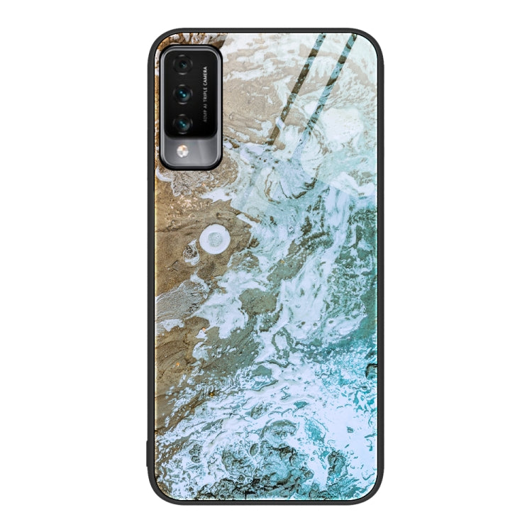 For Huawei Maimang 10 Marble Pattern Glass Protective Phone Case