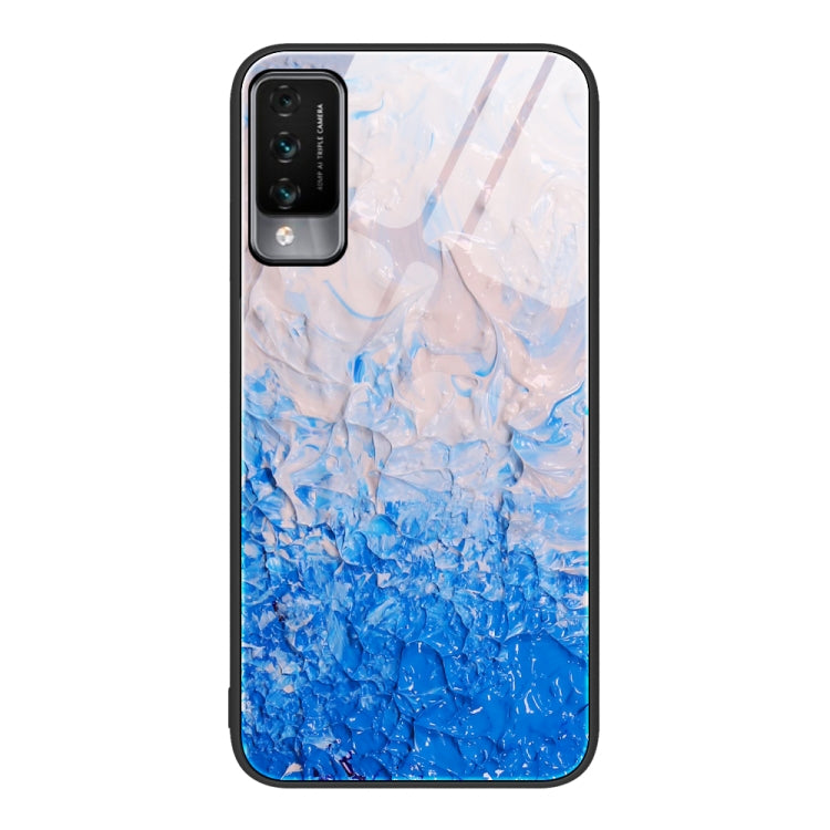 For Huawei Maimang 10 Marble Pattern Glass Protective Phone Case