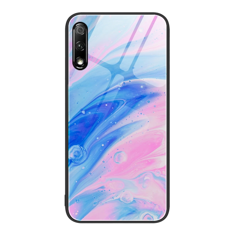 For Honor 9X Marble Pattern Glass Protective Phone Case