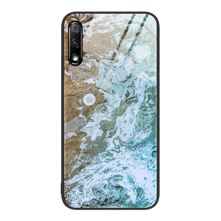 For Honor 9X Marble Pattern Glass Protective Phone Case