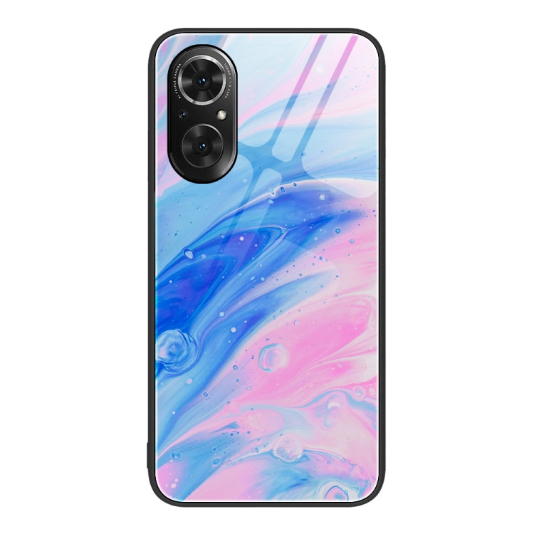 For Honor 50 SE Marble Pattern Glass Protective Phone Case