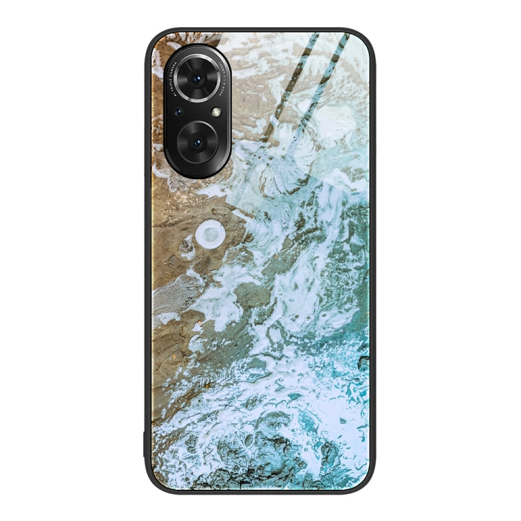 For Honor 50 SE Marble Pattern Glass Protective Phone Case