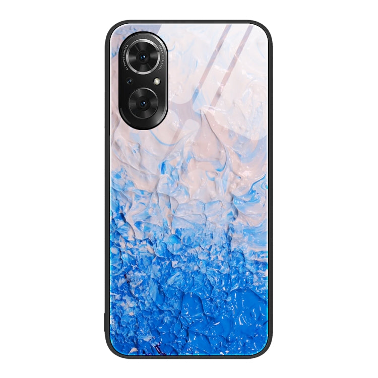 For Honor 50 SE Marble Pattern Glass Protective Phone Case