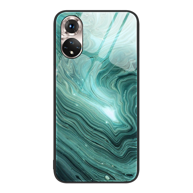 For Honor 50 Marble Pattern Glass Protective Phone Case
