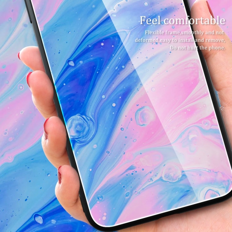 For iPhone 13 Pro Marble Pattern Glass Protective Phone Case