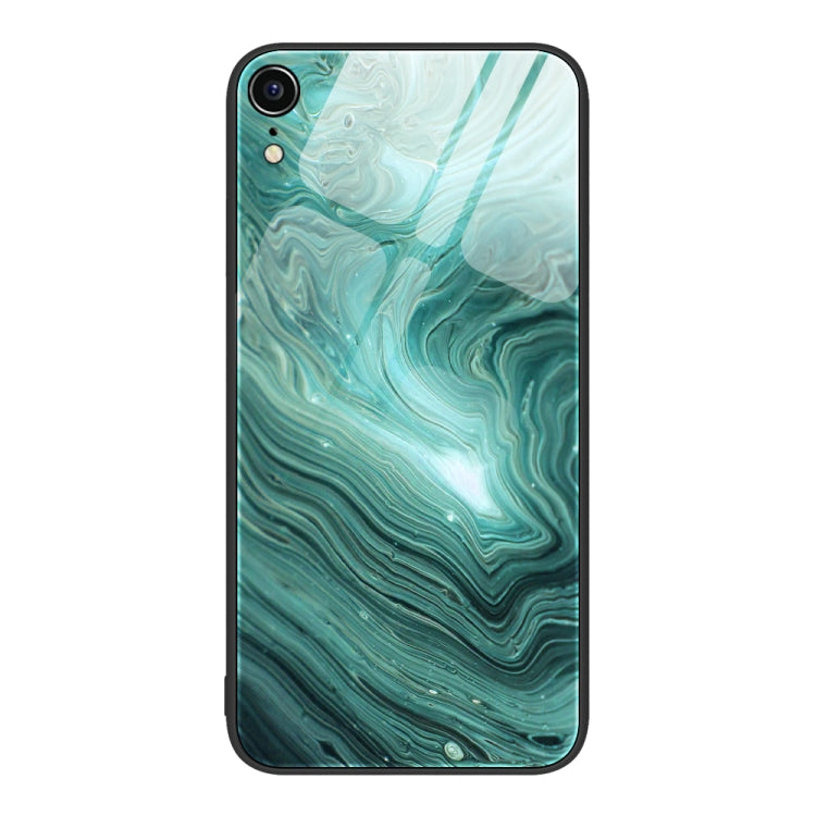 For iPhone XR Marble Pattern Glass Protective Phone Case For iPhone 1XR