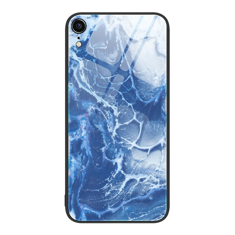 For iPhone XR Marble Pattern Glass Protective Phone Case For iPhone 1XR