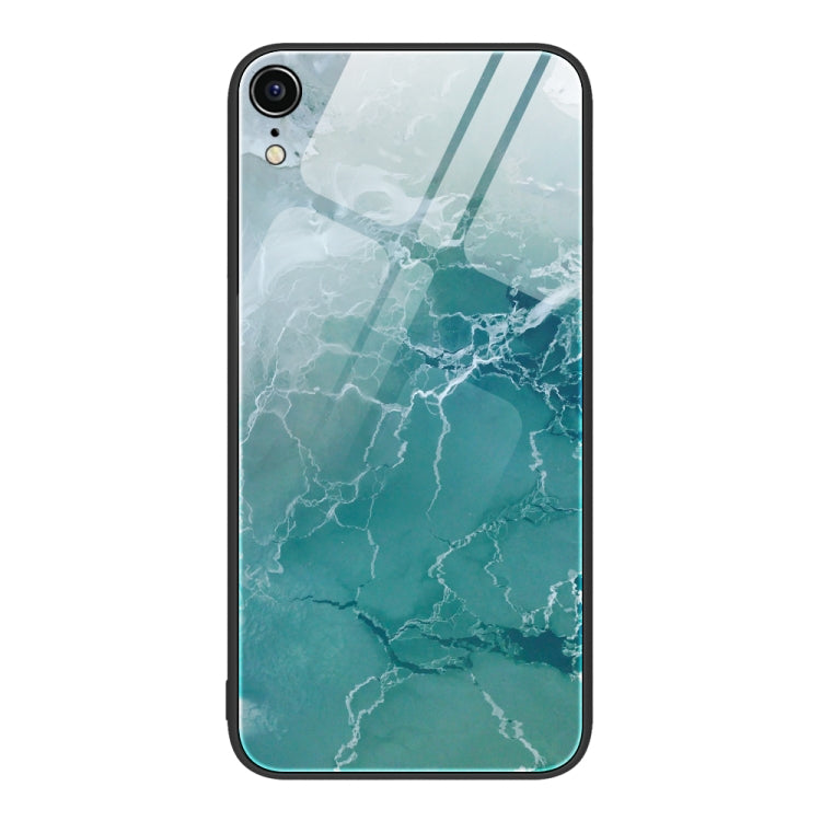 For iPhone XR Marble Pattern Glass Protective Phone Case For iPhone 1XR