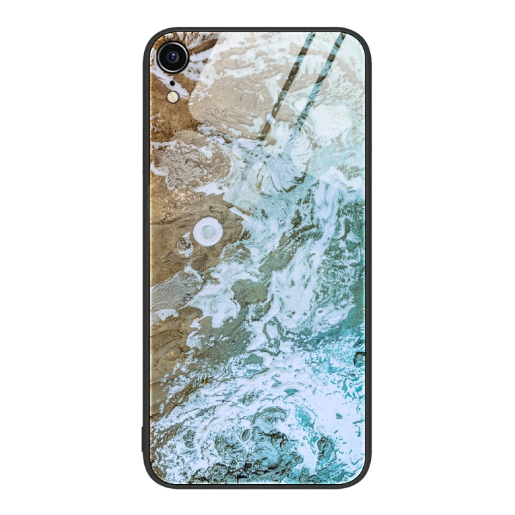 For iPhone XR Marble Pattern Glass Protective Phone Case For iPhone 1XR