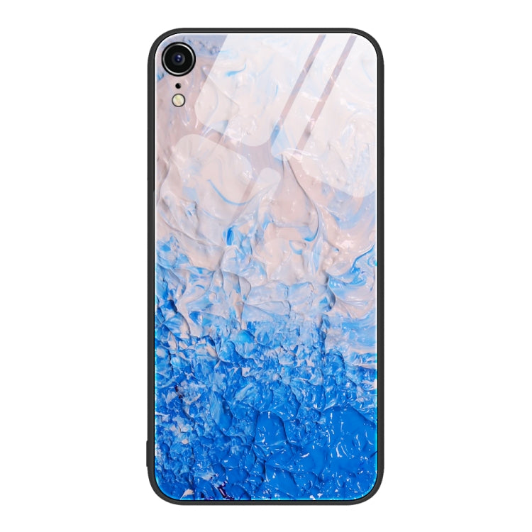 For iPhone XR Marble Pattern Glass Protective Phone Case For iPhone 1XR