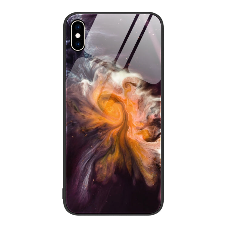 For iPhone XS Max Marble Pattern Glass Protective Phone Case