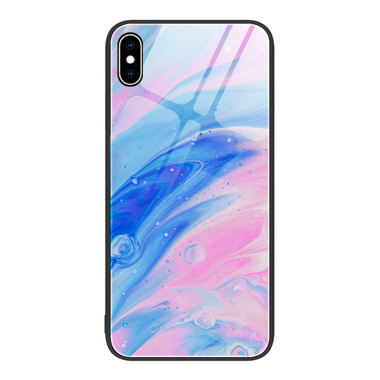 For iPhone XS Max Marble Pattern Glass Protective Phone Case