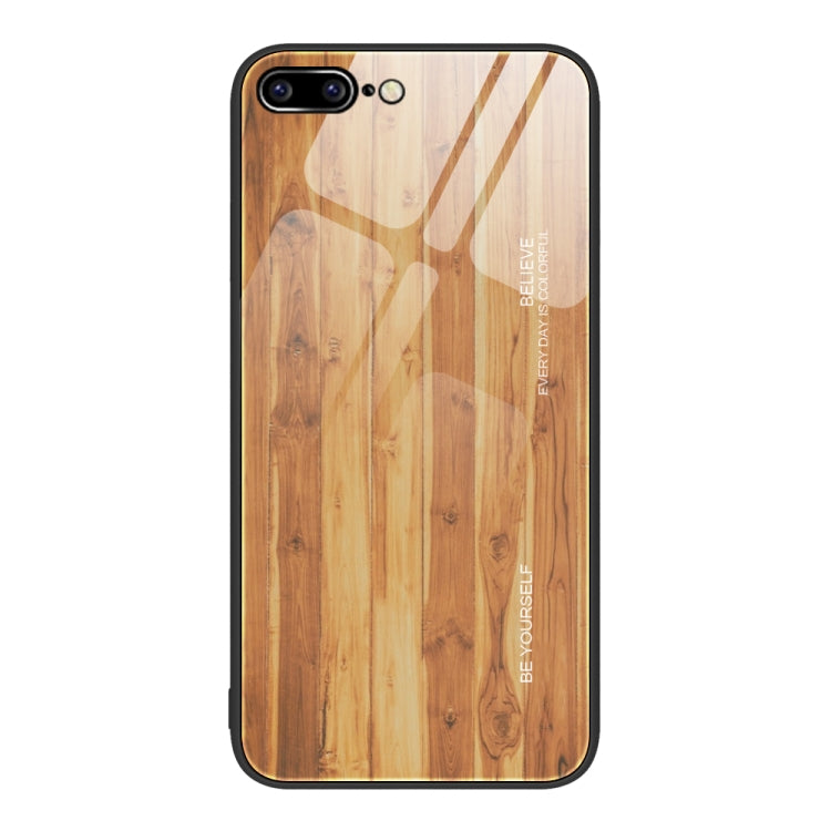 Wood Grain Glass Protective Case For iPhone 7 Plus