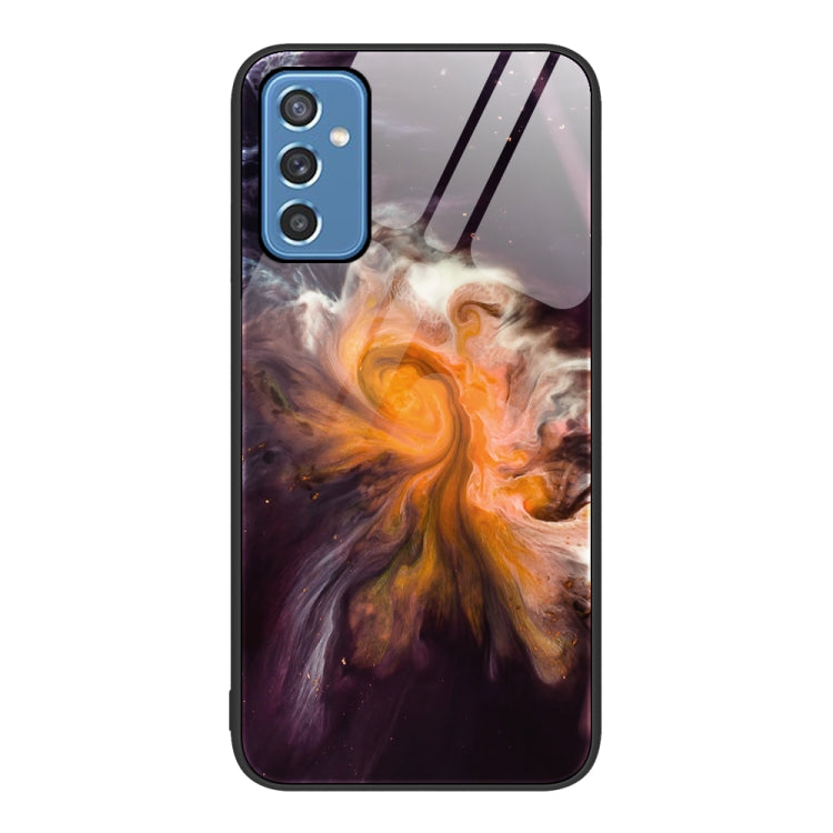 For Samsung Galaxy M52 5G Marble Pattern Glass Protective Phone Case