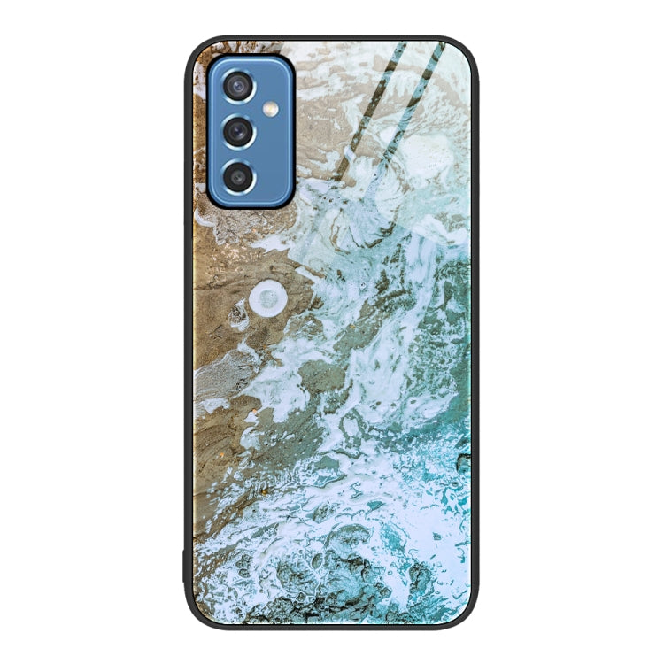 For Samsung Galaxy M52 5G Marble Pattern Glass Protective Phone Case