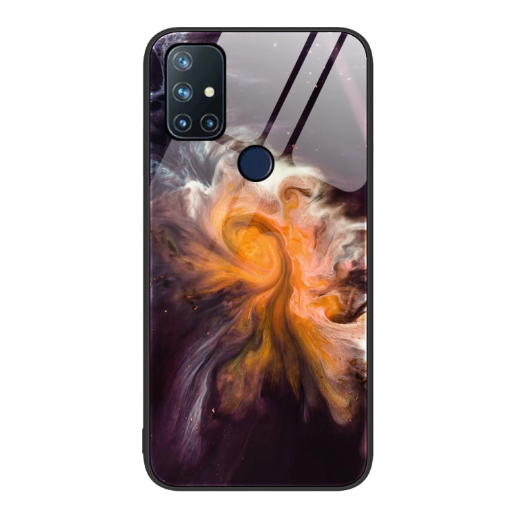 For OnePlus Nord N10 5G Marble Pattern Glass Protective Phone Case