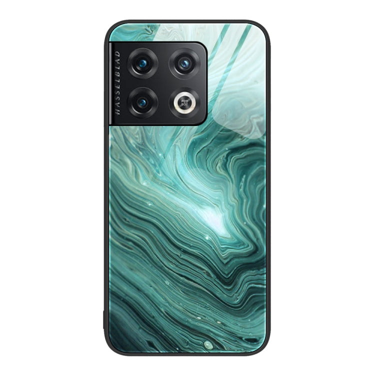 For OnePlus 10 Pro Marble Pattern Glass Protective Phone Case