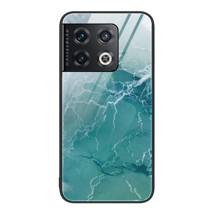 For OnePlus 10 Pro Marble Pattern Glass Protective Phone Case